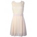 Slim Dress Chiffon Back Lace Sleeveless Classic Dress For Women