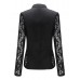 Casual Long Sleeve Lace Splicing Floral V-Neck Blazer