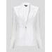 Casual Long Sleeve Lace Splicing Floral V-Neck Blazer