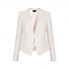 Women Elegant Brief V-neck No Button Pocket OL Work Short Blazer