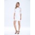 Lace Half Sleeve Sexy Backless Back Zipper Women Dress