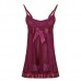 Exotic elastic Tulle Transparent Bowknot Straps Sleepwear Nightdress