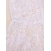 Sexy White Lace Crochet Deep V Women Ball Gown Cocktail Party Maxi Dress