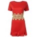 Sexy Hollow Out Embroidery Women A-Line Mini Dress