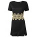 Sexy Hollow Out Embroidery Women A-Line Mini Dress