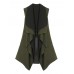 Elegant Women Sleeveless Ruffle PatchworK Irregular Knitted Cardigan