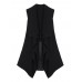 Elegant Women Sleeveless Ruffle PatchworK Irregular Knitted Cardigan