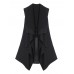 Elegant Women Sleeveless Ruffle PatchworK Irregular Knitted Cardigan