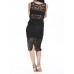 Sexy Women Lace Sleeveless Knee-Length Two Piece Dress