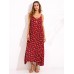 Sexy Women Sleeveless Halter V-Neck Printed Boho Beach Maxi Dresses