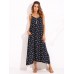 Sexy Women Sleeveless Halter V-Neck Printed Boho Beach Maxi Dresses