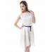 Women Lace Crochet Solid Color Sleeveless Casual MIni Dresses