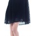 Women Lace Crochet Solid Color Sleeveless Casual MIni Dresses