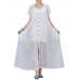 Women Short Sleeve Loose Pure Color Long Maxi Cardigans