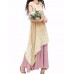 Vintage Women O-Neck Floral Crochet Embroidery Layered Maxi Dress