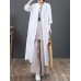 Women Vintage Stand Collar Casual Loose Shirt Cardigans Outwears Coats