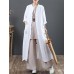 Women Vintage Stand Collar Casual Loose Shirt Cardigans Outwears Coats