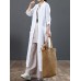 Women Vintage Stand Collar Casual Loose Shirt Cardigans Outwears Coats