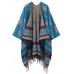 Bohemian Floral Pattern Tassel Reversible Shawl Wrap