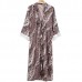 Women Comfy Long Sleepwear Sexy Leopard Loose Ladies Sleep Gown