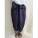 Women High Elastic Waist Pockets Solid Color Pants