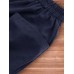 Women High Elastic Waist Pockets Solid Color Pants