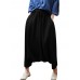 M-5XL Women Pure Color High Elastic Baggy Harem Pants