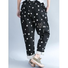 Women Printed Loose High Waist Harem Pants