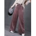 Casual Women High Elastic Waist Loose Velvet Wide Leg Pants