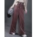 Casual Women High Elastic Waist Loose Velvet Wide Leg Pants