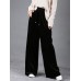 Casual Women High Elastic Waist Loose Velvet Wide Leg Pants