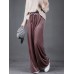 Casual Women High Elastic Waist Loose Velvet Wide Leg Pants