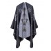 Ethnic Women Sleeveless Geometric Print Open Front Shawl Wrap