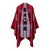 Ethnic Women Sleeveless Geometric Print Open Front Shawl Wrap