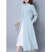 Gracila 2pcs Suit Women Vintage Stand Collar Solid Button Cardigan and Sleeveless Dress