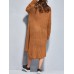 Casual Women Pure Color Turtleneck Long Sweater Dress