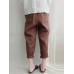 Women Vintage High Elastic Waist Solid Loose Cotton Harem Pants