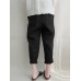 Women Vintage High Elastic Waist Solid Loose Cotton Harem Pants