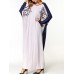 Loose Women Floral Embroidered Batwing Sleeve O-Neck Maxi Dress