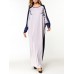 Loose Women Floral Embroidered Batwing Sleeve O-Neck Maxi Dress