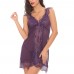 Plus Size 5XL Sexy Lace Sleepwear With Tongs Transparent Mesh Front Open Nightdress