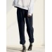 Women Casual Stripe Elastic Waist Long Pants