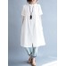 S-5XL Women Casual Stand Collar Pleated Long Shirts