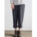 Women Cotton Harem Pants Casual Pockets Loose Baggy Trousers