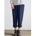 Women Cotton Harem Pants Casual Pockets Loose Baggy Trousers