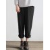 Women Cotton Harem Pants Casual Pockets Loose Baggy Trousers