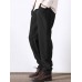 Women Cotton Harem Pants Casual Pockets Loose Baggy Trousers