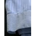 Vintage Women Striped Big Pocket Split Irregular Blouse