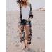 Casual Women Printed Tassel Batwing Sleeve Cardigans