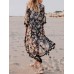 Casual Women Printed Tassel Batwing Sleeve Cardigans